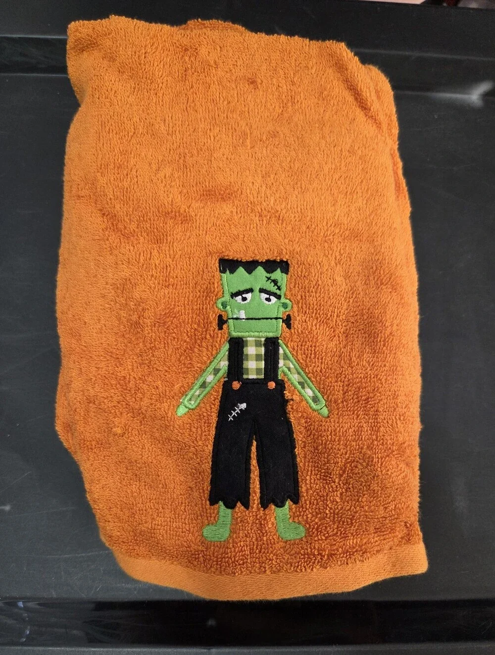 Casaba Frankenstein Halloween Thick Hand Towels‎ Set of 2 Embroidery